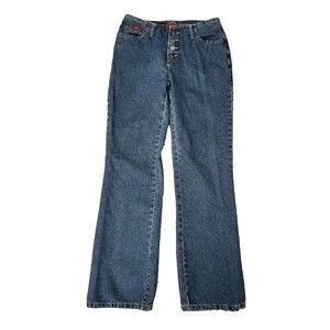 Mossimo Juniors Mini Flare Button Fly Denim Blue Jeans Size 3